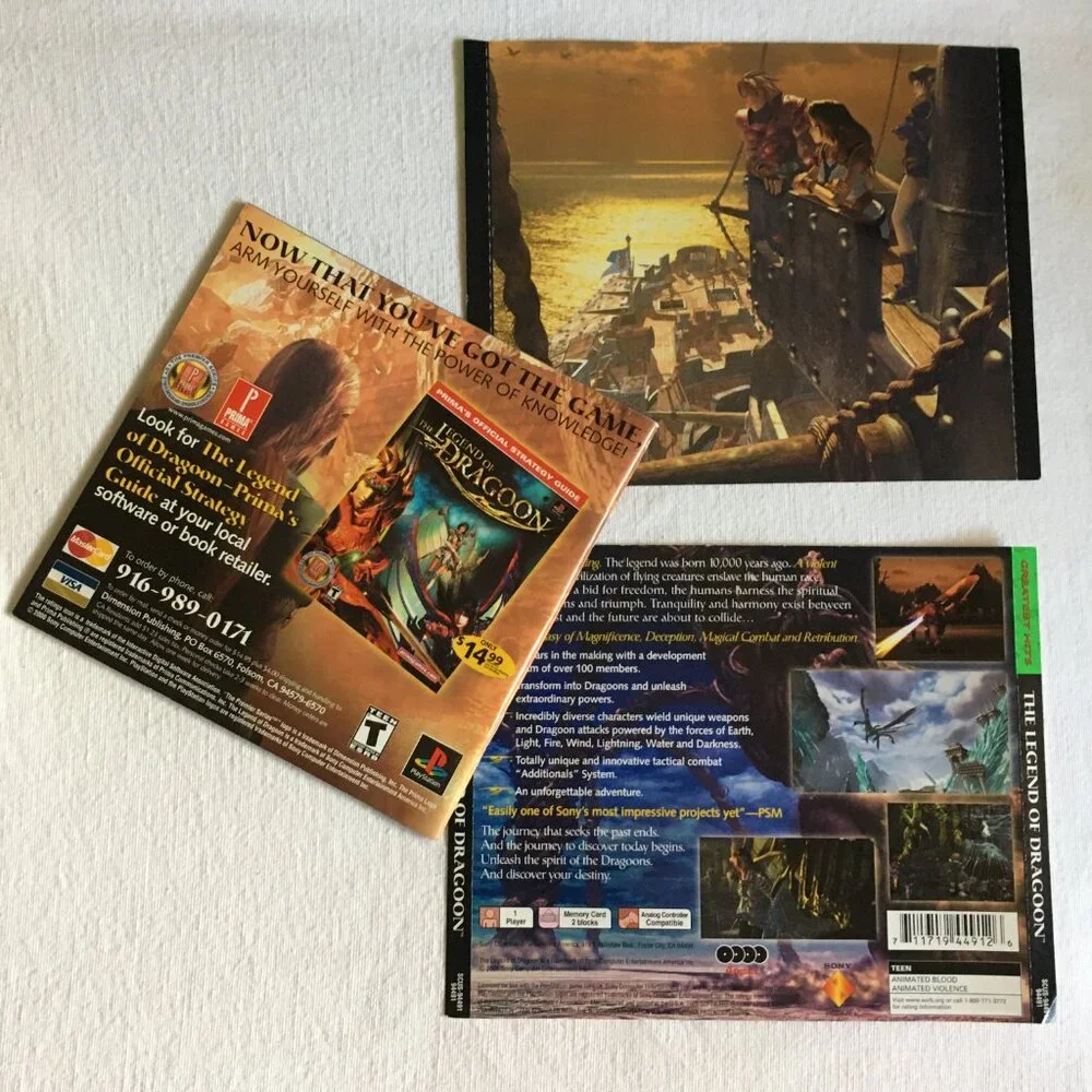 The Legend of Dragoon for Sony PlayStation 1 (PS1) - 4 Disc Set - No Case - Picture 3 of 12